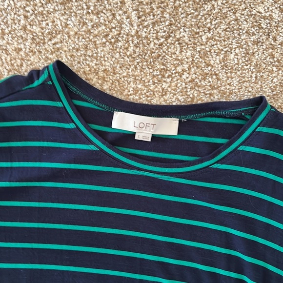 LOFT Short Sleeve Striped Maxi Dress - Picture 2 of 3